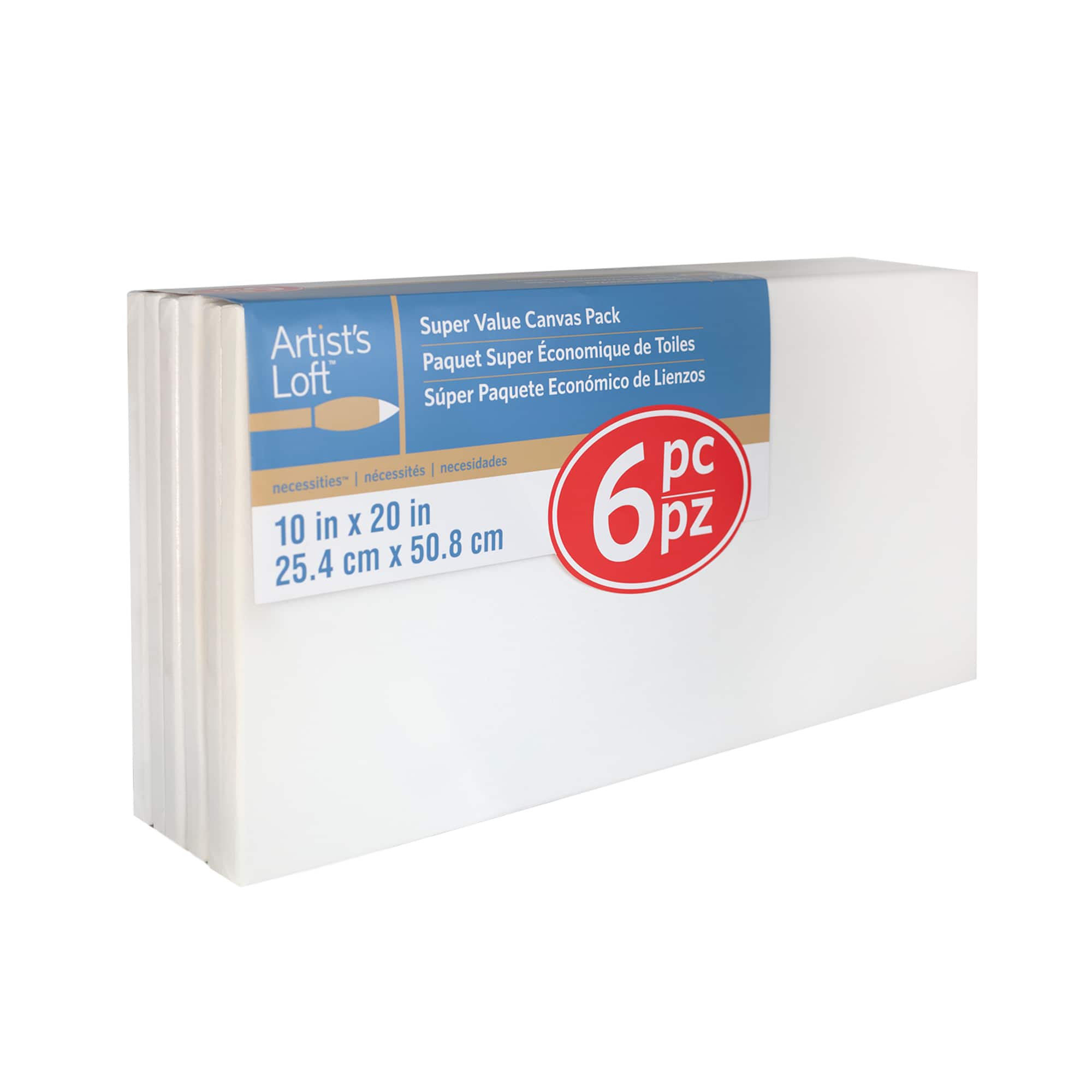 4 Packs: 6 ct. (24 total) 10" x 20" Super Value Canvas by Artist's Loft®